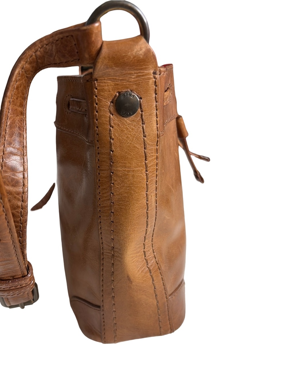 Frye Melissa Drawstring Leather Bucket Bag - Picture 3 of 9